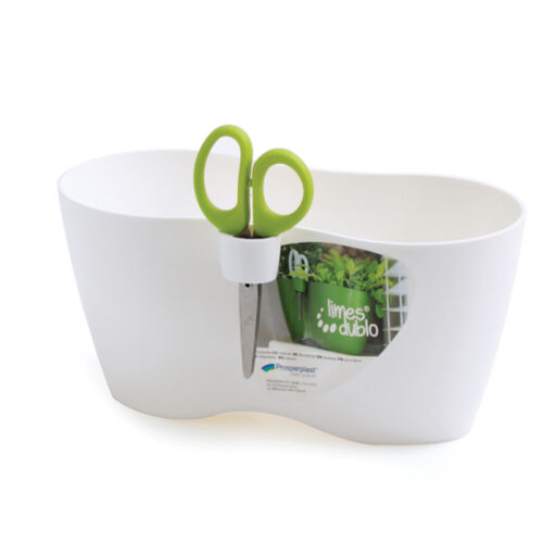Doniczka Limes Dublo do uprawa ziół w domu - doniczka na zioła z nożyczkami